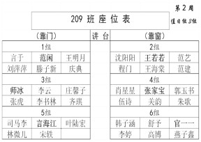 学生座位表