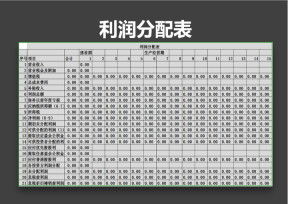 利润分配表
