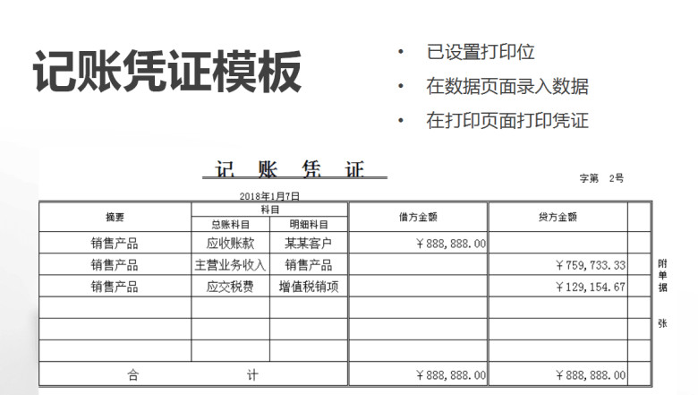 记账凭证模板A4三张