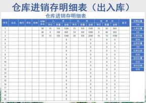 进销存明细表（自动）