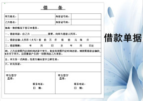 借款条&单据凭证