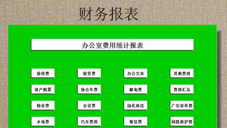 财务报表之办公室费用统计报表