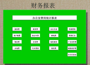 财务报表之办公室费用统计报表