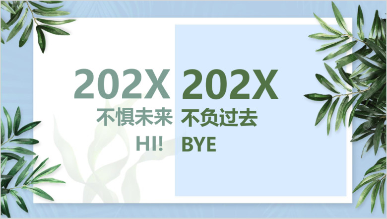 不惧未来不负过去清新文艺商务动态ppt