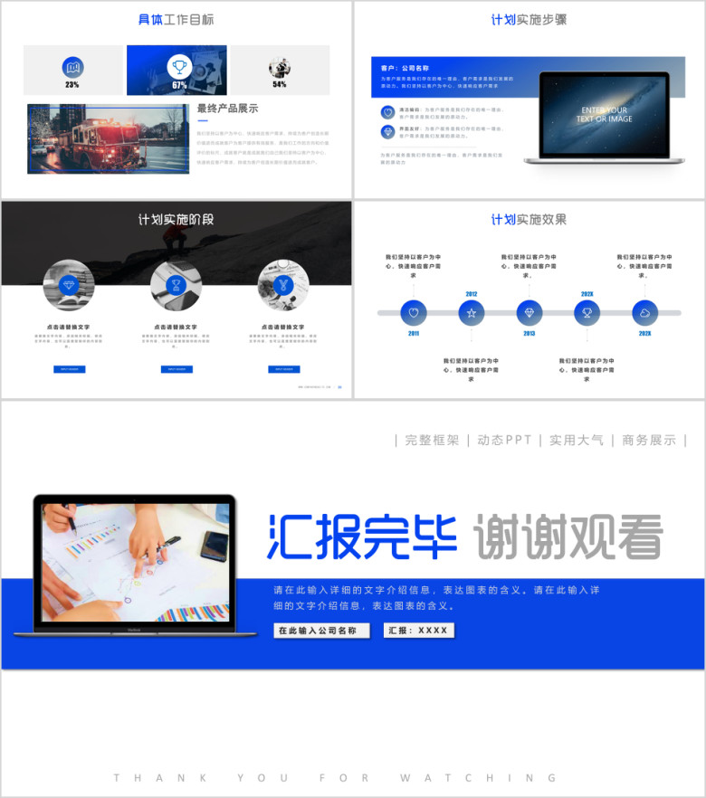 年终工作汇报总结计划ppt
