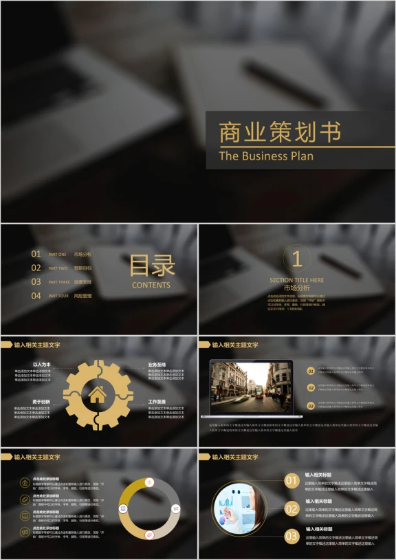 IOS精美商务风项目策划ppt设计