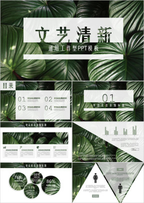 文艺清新商务工作ppt