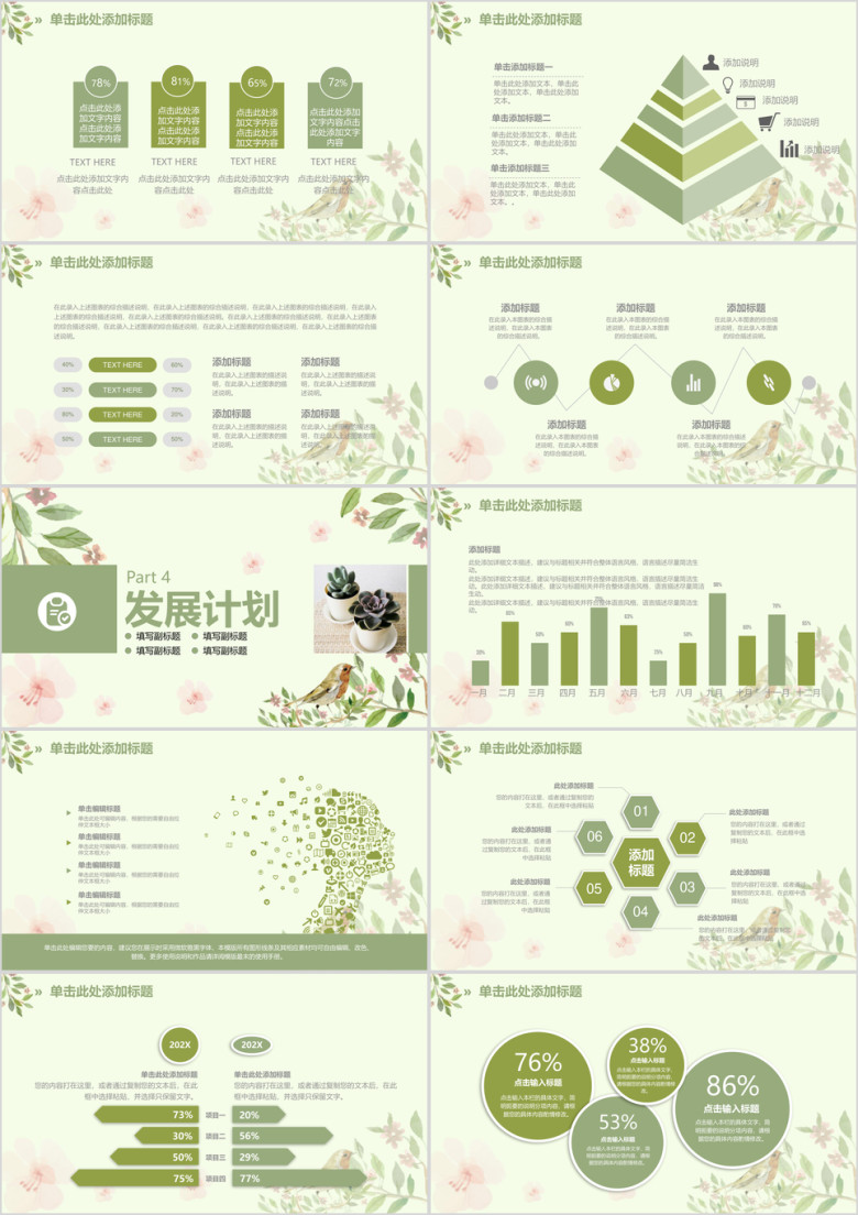 小清新商务融资创业计划书ppt