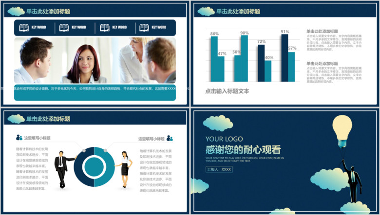 创意商务风年终工作总结汇报ppt