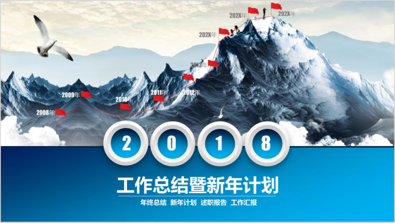 微立体商业计划汇报模板ppt