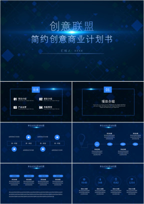 简约创意商业创业计划书ppt