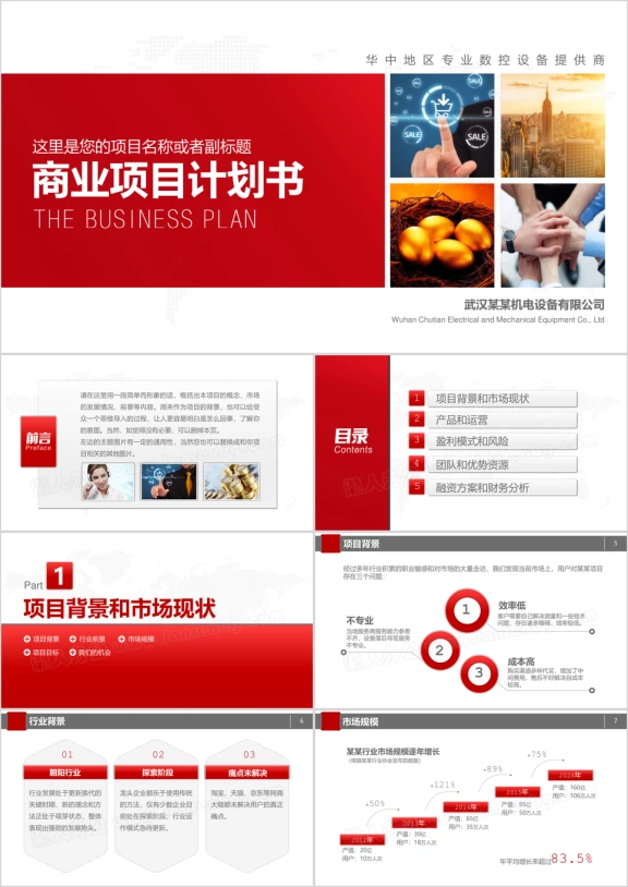 创业计划书商业项目计划书商业项目提案简约商务ppt