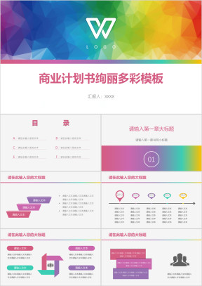 商业计划书绚丽多彩模板ppt