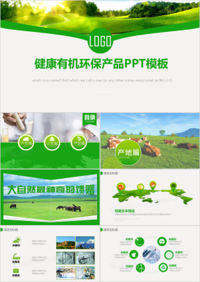 健康有机环保ppt模板
