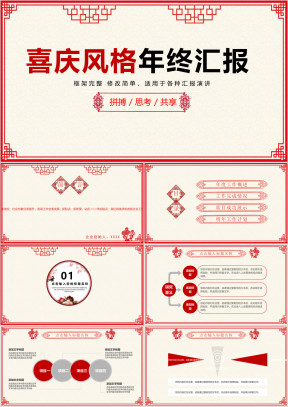 狗年喜庆销售部年终总结动态ppt