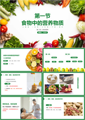 初中生物人教版七年级下册《食物中的营养物质》教育教学课件