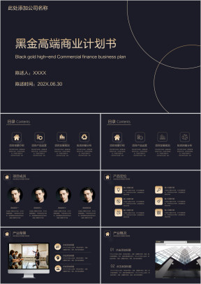 黑金高端商业计划书模板ppt