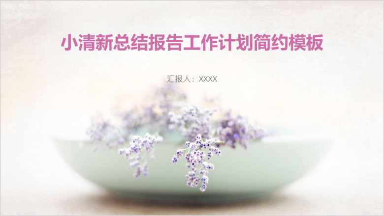 小清新总结报告工作计划简约模板ppt