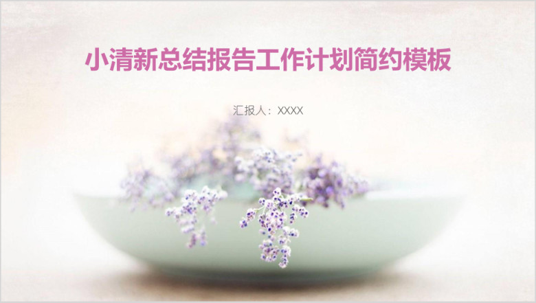 小清新总结报告工作计划简约模板ppt