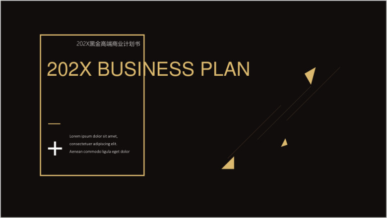 黑金高端商业计划书ppt