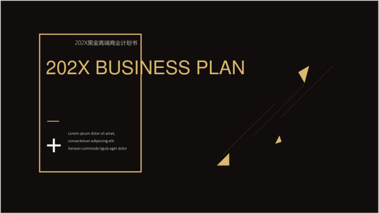 黑金高端商业计划书ppt