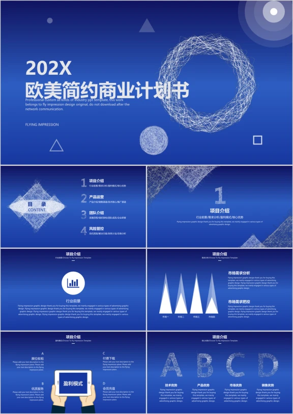 欧美简约商业计划书ppt