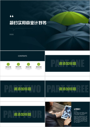 简约实用商业计划书ppt