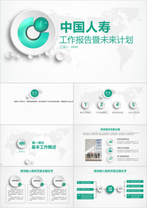 中国人寿专用计ppt模板