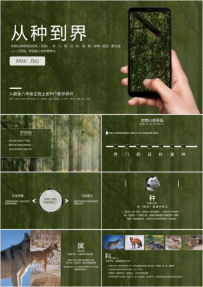 人教版生物八年级上册《从种到界》PPT教学课件