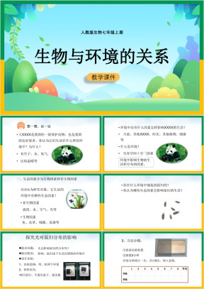 初中生物人教版七年级上册《生物与环境的关系》教学课件