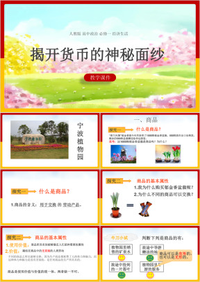 高中思想政治人教版必修一《揭开货币的神秘面纱》教学课件