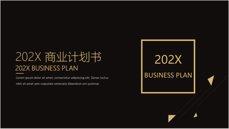黑金高端商业计划书ppt