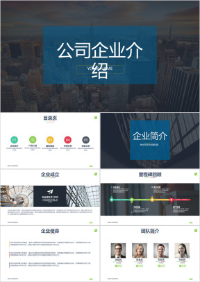 高端大气商务公司介绍ppt模板