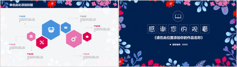 小碎花创意我的毕业论文答辩毕业设计ppt