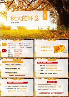 初中语文人教版七年级上册《秋天的怀念》教育教学课件