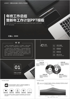 年终工作总结汇报工作计划部门述职报告ppt