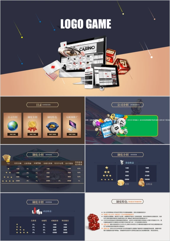 互联网投资返利理财推广金融营销模板ppt