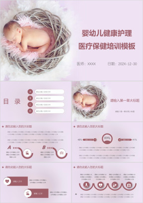 婴幼儿健康护理医疗保健培训模板ppt