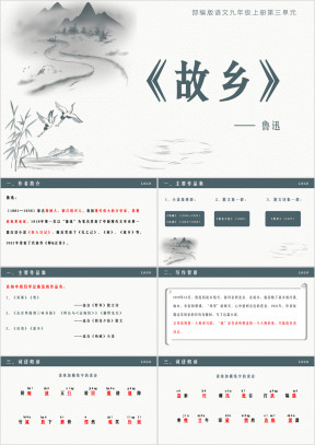 故乡九年级语文上册教学课件PPT