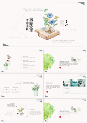 芒种-极简小清新工作总结活动策划计划ppt
