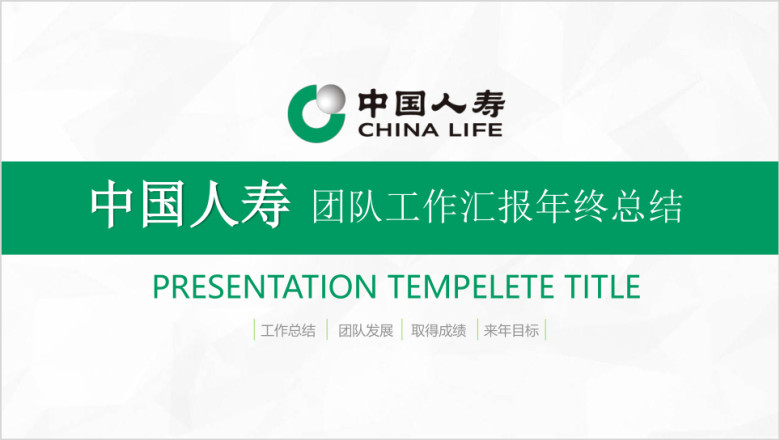 中国人寿保险团队组织发展介绍业绩成果汇报ppt模板