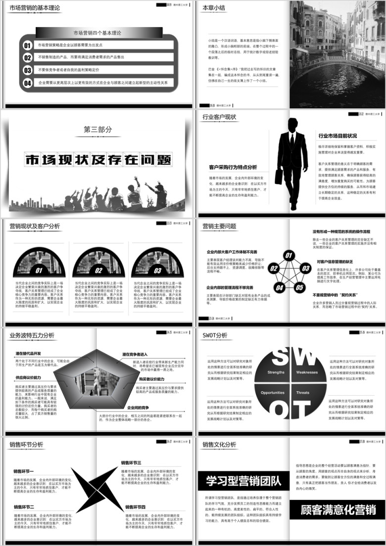 极简黑白毕业论文答辩ppt