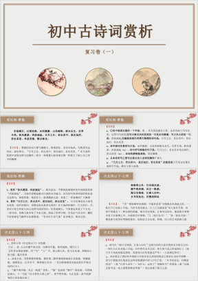 初中古诗词赏析复习中考语文ppt课件