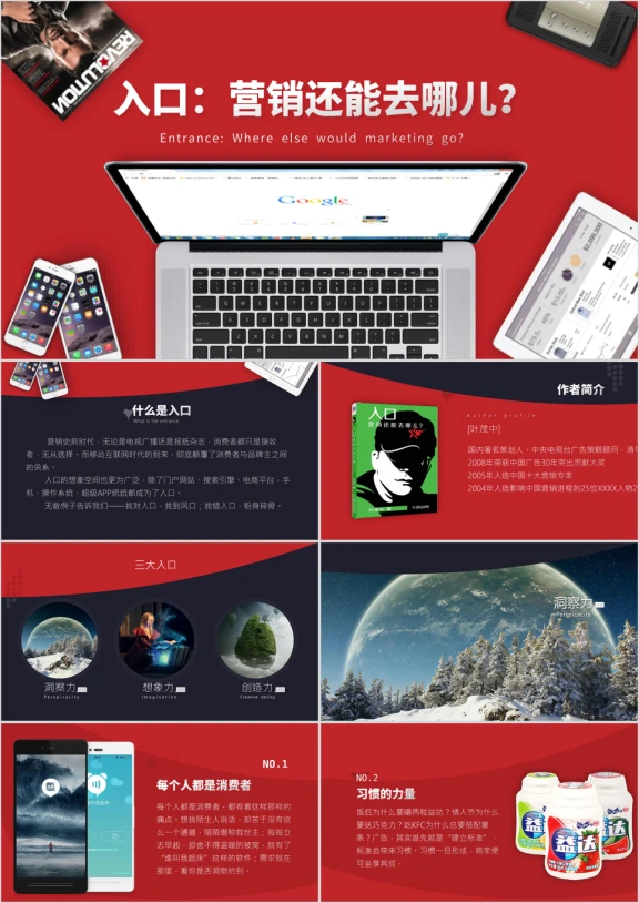 互联网营销多媒体广告网络传播营销入口ppt模板
