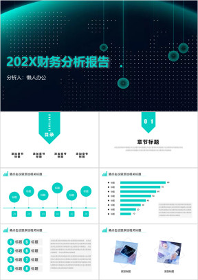 简约财务分析报告ppt