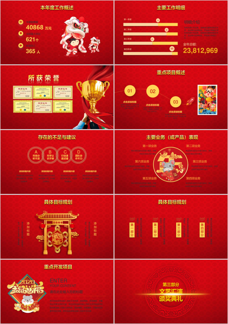 2020企业年会 年度表彰大会ppt