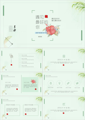 芒种极简小清新工作总结活动策划通用ppt