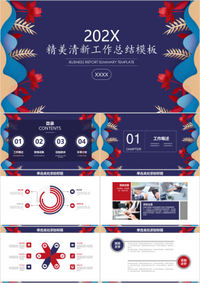 精美简约清新商务工作总结计划ppt