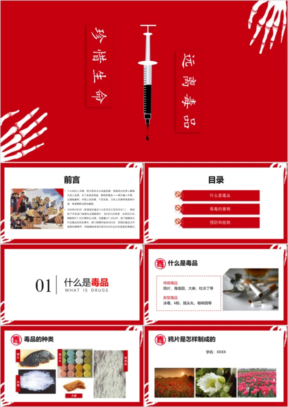 珍爱生命远离毒品禁毒教育ppt课件
