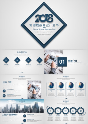融资路演商业计划书简约质感ppt